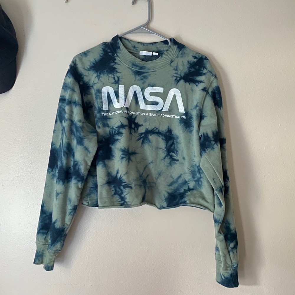 Tie Dye NASA Cropped Sweatshirt